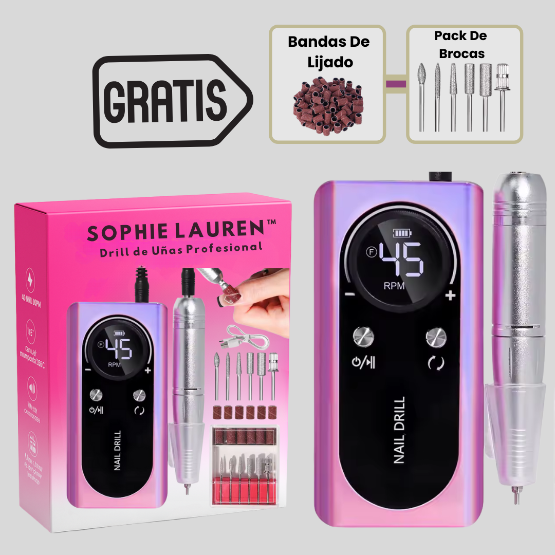 Drill de Uñas Profesional 45000RPM Recargable