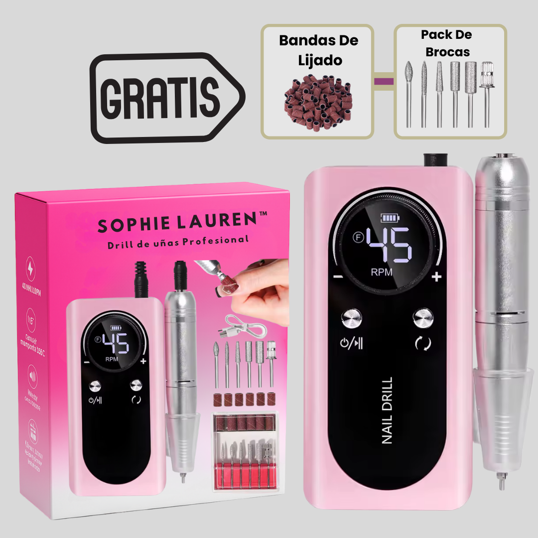 Drill de Uñas Profesional 45000RPM Recargable